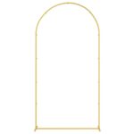 vidaXL Svadobný oblúk Zlatá 100 x 39 x 200 cm Oceľ – Obrázok 2