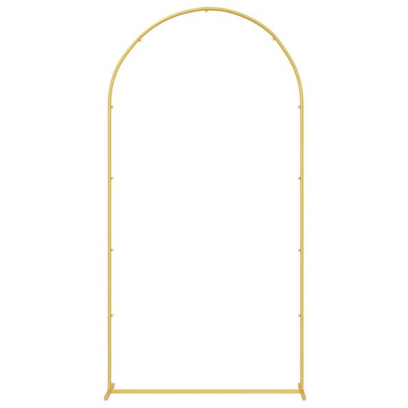 vidaXL Svadobný oblúk Zlatá 100 x 39 x 200 cm Oceľ – Obrázok 2