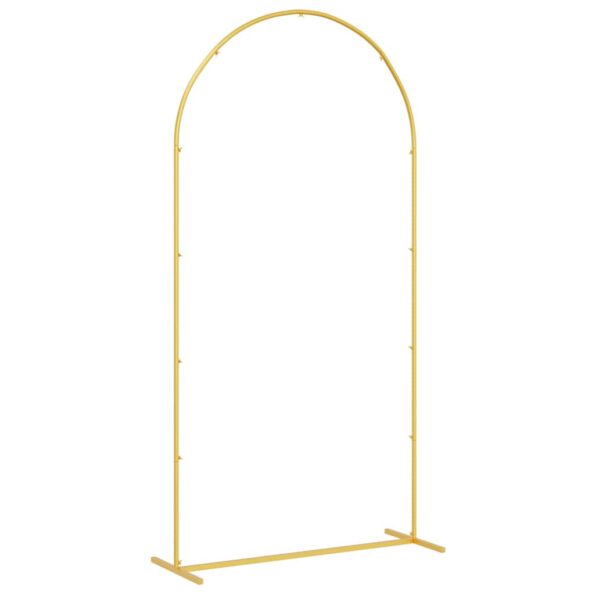 vidaXL Svadobný oblúk Zlatá 100 x 39 x 200 cm Oceľ – Obrázok 5