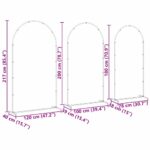 vidaXL Svadobný oblúk 3 pcs Zlatá Oceľ – Obrázok 10