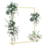 vidaXL Svadobný oblúk Zlatá 150 x 49,5 x 200 cm Oceľ – Obrázok 3