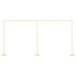 vidaXL Svadobný oblúk Zlatá 657 x 35 x 300 cm Oceľ – Obrázok 2