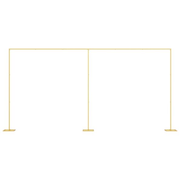 vidaXL Svadobný oblúk Zlatá 657 x 35 x 300 cm Oceľ – Obrázok 2