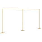 vidaXL Svadobný oblúk Zlatá 657 x 35 x 300 cm Oceľ – Obrázok 5