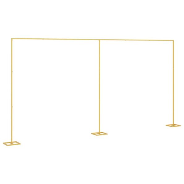 vidaXL Svadobný oblúk Zlatá 657 x 35 x 300 cm Oceľ – Obrázok 5