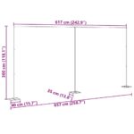 vidaXL Svadobný oblúk Zlatá 657 x 35 x 300 cm Oceľ – Obrázok 9