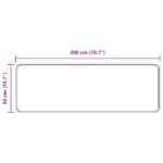vidaXL Behúň MARSA Krémová 50 x 200 cm Polyester a PVC – Obrázok 7