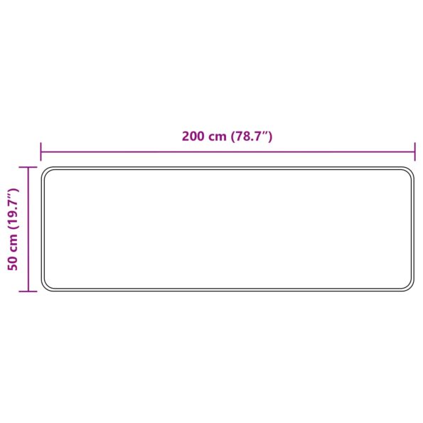vidaXL Behúň MARSA Krémová 50 x 200 cm Polyester a PVC – Obrázok 7
