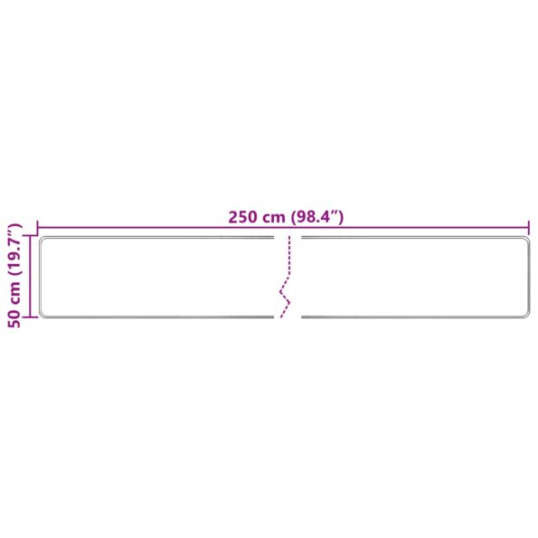 vidaXL Behúň MARSA Krémová 50 x 250 cm Polyester a PVC – Obrázok 7