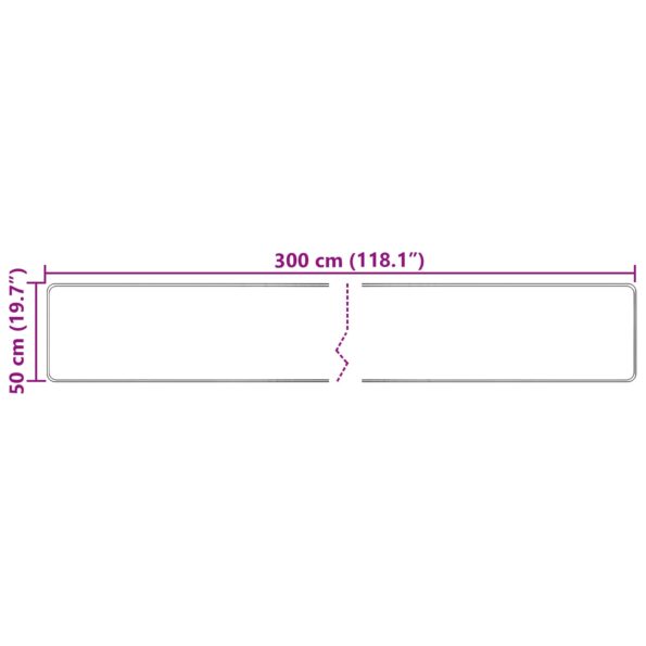 vidaXL Behúň MARSA Krémová 50 x 300 cm Polyester a PVC – Obrázok 7