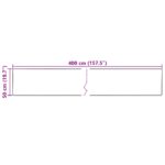 vidaXL Behúň MARSA Krémová 50 x 400 cm Polyester a PVC – Obrázok 7