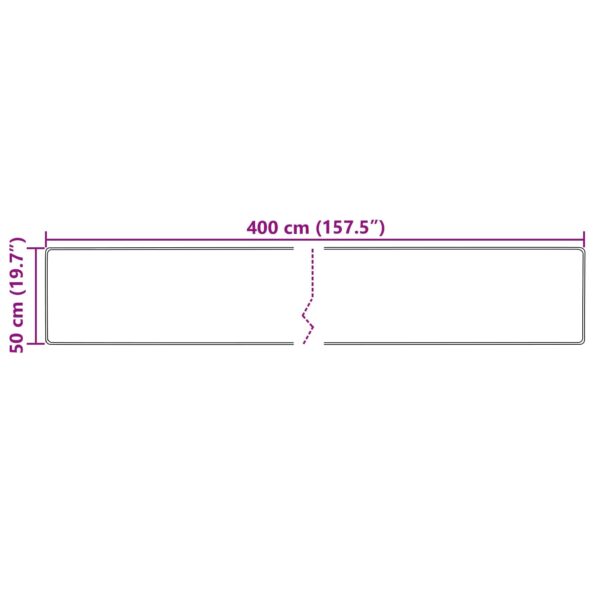 vidaXL Behúň MARSA Krémová 50 x 400 cm Polyester a PVC – Obrázok 7