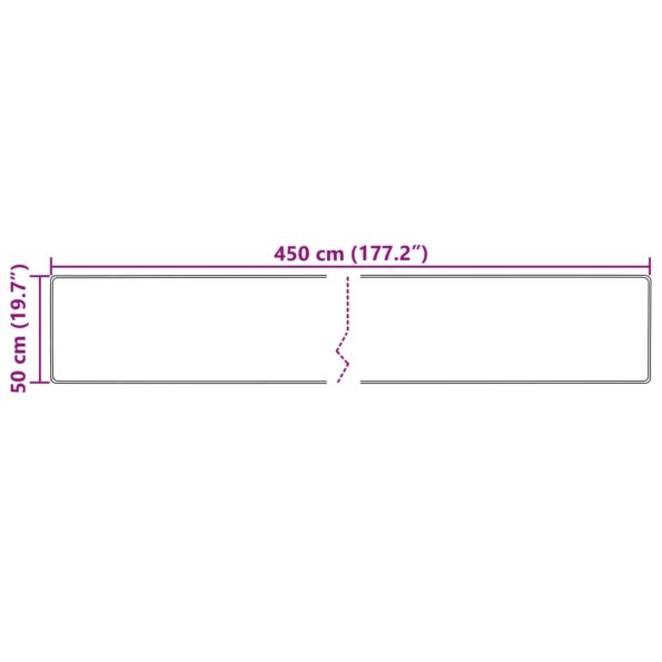 vidaXL Behúň MARSA Krémová 50 x 450 cm Polyester a PVC – Obrázok 7