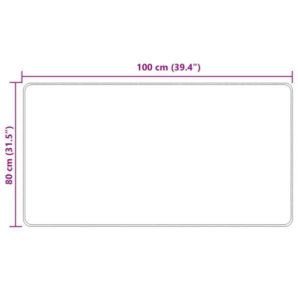 vidaXL Behúň MARSA Krémová 80 x 100 cm Polyester a PVC – Obrázok 7