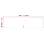 vidaXL Koberec Potlač Krémová 300 x 80 cm Polyester a PVC – Obrázok 7