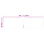 vidaXL Behúň MARSA Krémová 80 x 350 cm Polyester a PVC – Obrázok 7