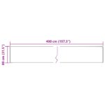vidaXL Behúň MARSA Krémová 80 x 400 cm Polyester a PVC – Obrázok 7