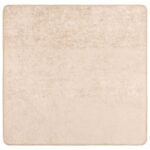vidaXL Behúň MARSA Krémová 100 x 100 cm Polyester a PVC – Obrázok 2