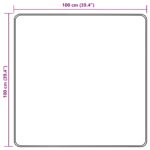 vidaXL Behúň MARSA Krémová 100 x 100 cm Polyester a PVC – Obrázok 7