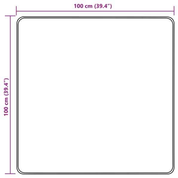 vidaXL Behúň MARSA Krémová 100 x 100 cm Polyester a PVC – Obrázok 7