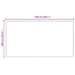 vidaXL Koberec Potlač Krémová 150 x 100 cm Polyester a PVC – Obrázok 7