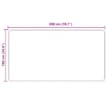 vidaXL Behúň MARSA Krémová 100 x 200 cm Polyester a PVC – Obrázok 7