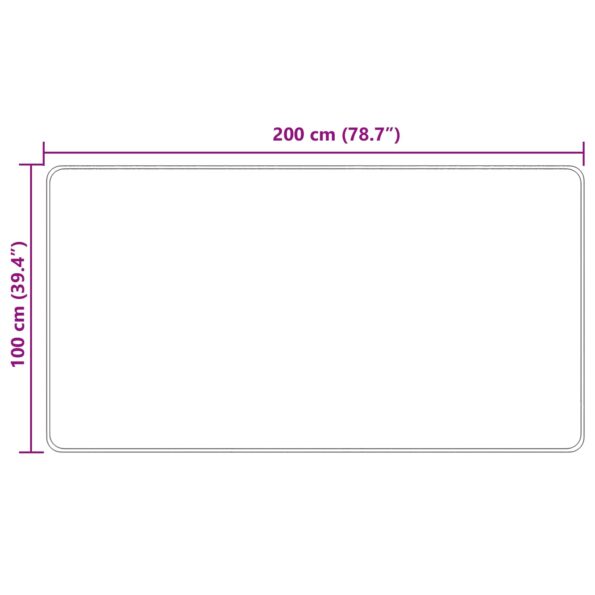 vidaXL Behúň MARSA Krémová 100 x 200 cm Polyester a PVC – Obrázok 7