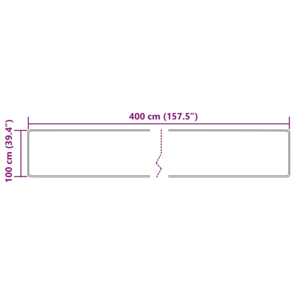 vidaXL Behúň MARSA Krémová 100 x 400 cm Polyester a PVC – Obrázok 7
