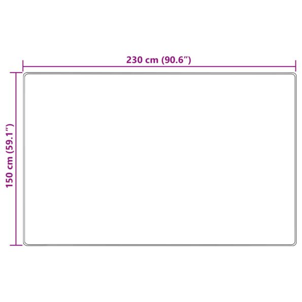 vidaXL Koberec Potlač Krémová 230 x 150 cm Polyester a PVC – Obrázok 7