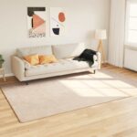 vidaXL Behúň MARSA Krémová 190 x 300 cm Polyester a PVC