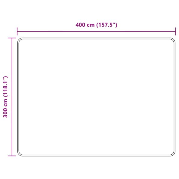 vidaXL Koberec Potlač Krémová 400 × 300 cm Polyester a PVC – Obrázok 7