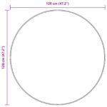 vidaXL Behúň MARSA Krémová 120 x 120 cm Polyester a PVC – Obrázok 6