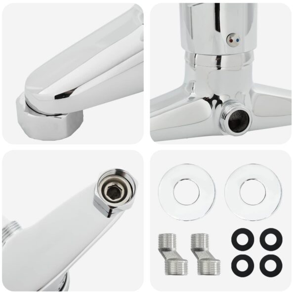 vidaXL Sprchový zmiešavač Chróm G 1 / 2 palca – Obrázok 7