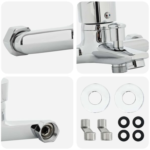 vidaXL Sprchový zmiešavač Chróm G 1 / 2 palca – Obrázok 7