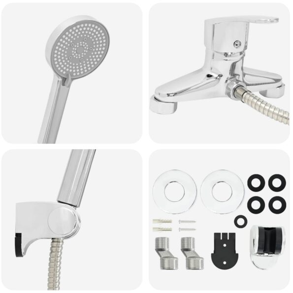 vidaXL Súprava sprchovej hlavice Chróm G 1 / 2 palca – Obrázok 6