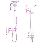 vidaXL Súprava sprchovej hlavice Chróm G 1 / 2 palca – Obrázok 9