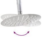 vidaXL Sprchový systém Strieborná 45 x 20 x 96 cm Mosadz, Sus201 a ABS – Obrázok 11