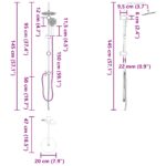 vidaXL Sprchový systém Strieborná 45 x 20 x 96 cm Mosadz, Sus201 a ABS – Obrázok 13