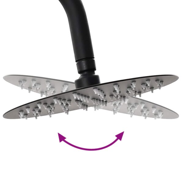 vidaXL Sprchový systém Čierna 45 x 20 x 96 cm Mosadz, Sus201 a ABS – Obrázok 11