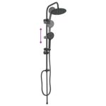vidaXL Sprchový systém Čierna 45 x 20 x 96 cm Mosadz, Sus201 a ABS – Obrázok 12