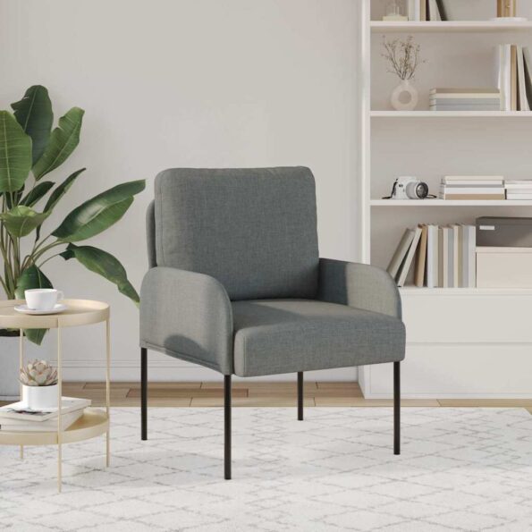 vidaXL Pohovky s vankúšom 55cm Tmavo šedá Preglejka – Obrázok 3