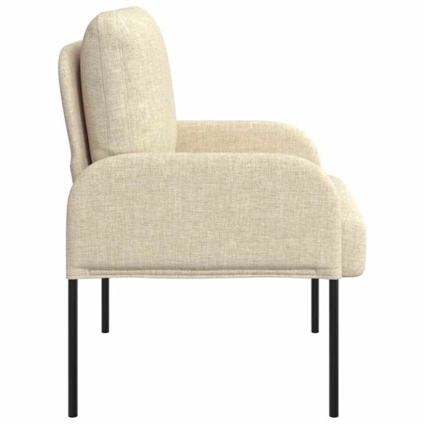 vidaXL Pohovky s vankúšom 55cm Krémová Preglejka – Obrázok 5