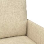 vidaXL Pohovky s vankúšom 55cm Krémová Preglejka – Obrázok 7