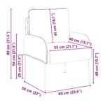 vidaXL Pohovky s vankúšom 55cm Modrá Preglejka – Obrázok 10