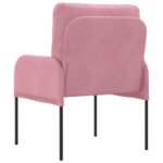 vidaXL Pohovky s vankúšom 55cm Ružová Preglejka – Obrázok 6