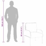 vidaXL Pohovky s vankúšom 55cm Žltá Preglejka – Obrázok 11