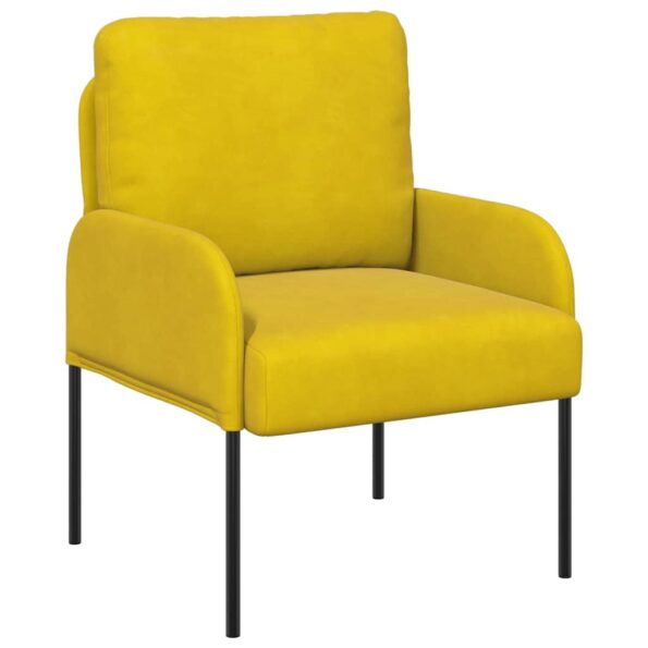 vidaXL Pohovky s vankúšom 55cm Žltá Preglejka – Obrázok 2