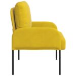 vidaXL Pohovky s vankúšom 55cm Žltá Preglejka – Obrázok 5