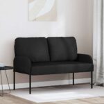 vidaXL Pohovky s vankúšom 110cm Čierna Preglejka