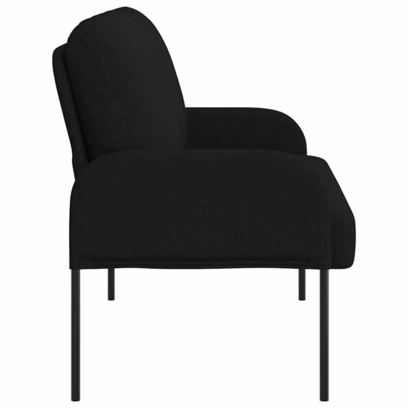 vidaXL Pohovky s vankúšom 110cm Čierna Preglejka – Obrázok 5